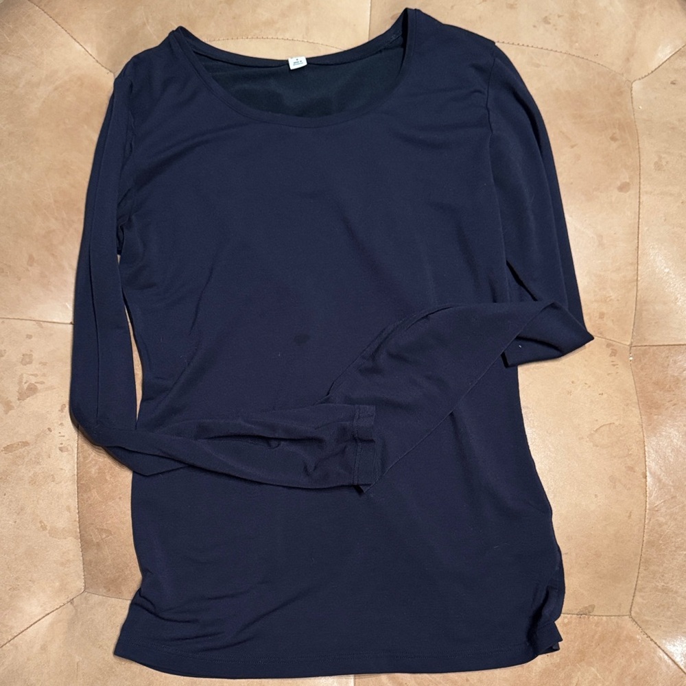 Uniqlo Navy Women's Long Sleeve Top